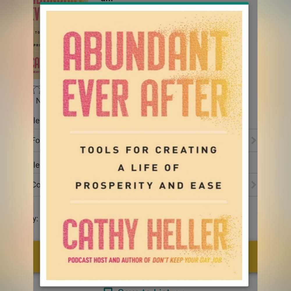 Abundant Ever After Book by Cathy Heller Like New Hardcover Manifesting